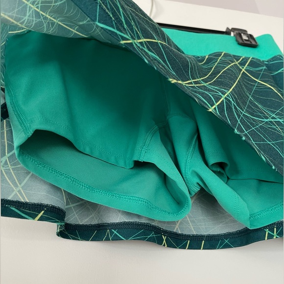 TEAL NIKE DRI-FIT TENNIS SKIRT WITH SHORTS - Picture 3 of 6